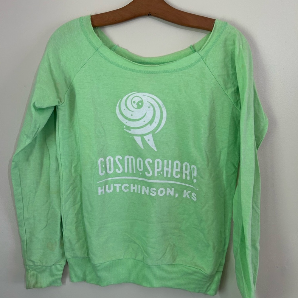Cosmosphere Space Camp Mint Green Women's Crew Neck Sweater